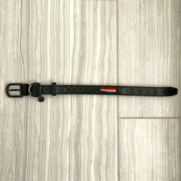 G/Fore Daytona Dog Collar - Onyx - Size Small, length 17inches